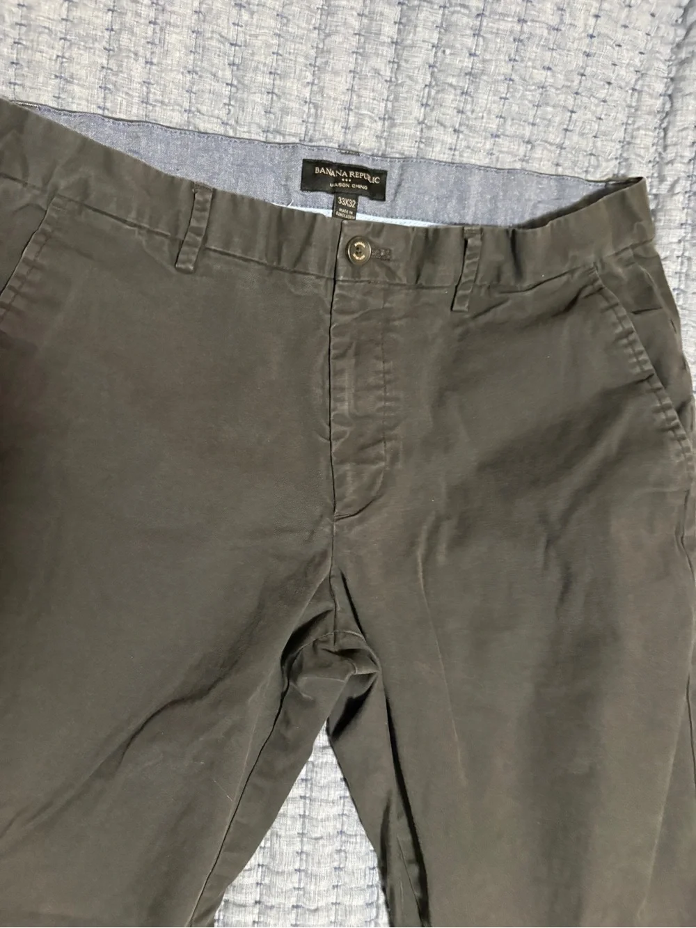 Banana Republic Men's Straight Chinos - Charcoal